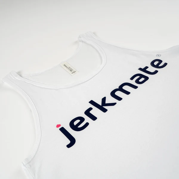 Jerkmate White Tank Top - Image 3