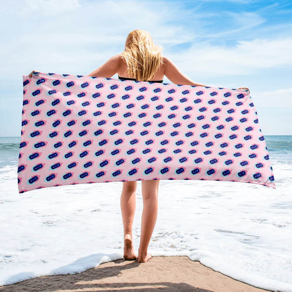 Jerky Print Pink Towel